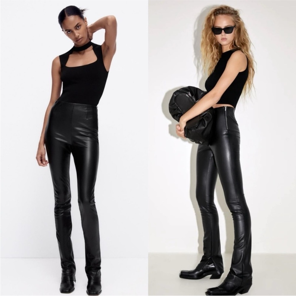 NWT Zara Faux Leather Leggings